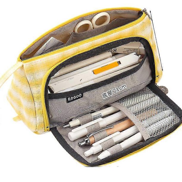 Estuche grande para bolígrafos, estuche de gran capacidad, bolsa de almacenamiento portátil, estuche suave para lápices para adolescentes, niñas, niños y adultos, estuche escolar Officedaisy