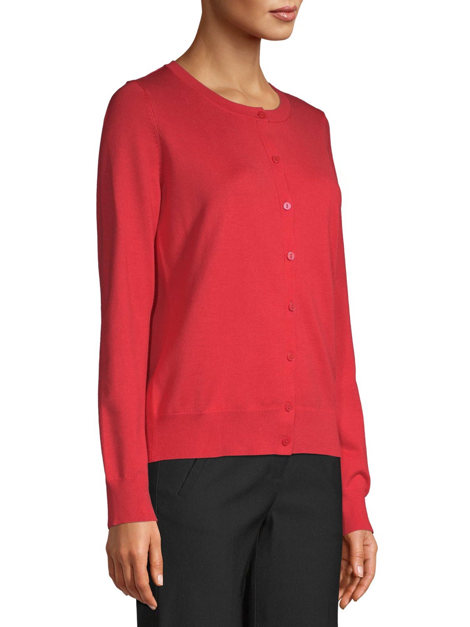 Time and Tru Women's Everyday Cardigan Sweater E408 - S - Red