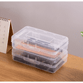 thumbnail image 3 of Large-Capacity Transparent Plastic Pencil Case, Stylish Office Supply Storage Box With A Snap-On Lid And Stackable Design, 8.1*4.8*2.3in, 3 of 4