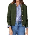 thumbnail image 1 of Cardigan de Punto PRETTYGARDEN para Mujer, Suéter con Botones y Mangas Largas, Talla M, 1 of 6