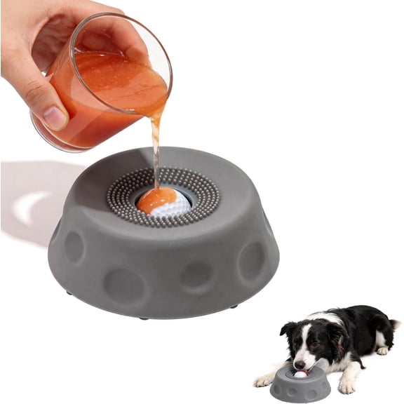 Lick Bowl with Ball, Slow Feeder Lick Ball Bowl for Dogs, Licking Bowl with Rolling Ball, Slow Feeder Ball Bowl to Slow Eating, Rolling Ball Bowl Give Time to Eating