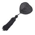 thumbnail image 4 of Women Nipple Pasties Covers Rhinestones Heart Shape Reusable Raves Party Breast Stickers Bra Pads Petals with Tassels, 4 of 9