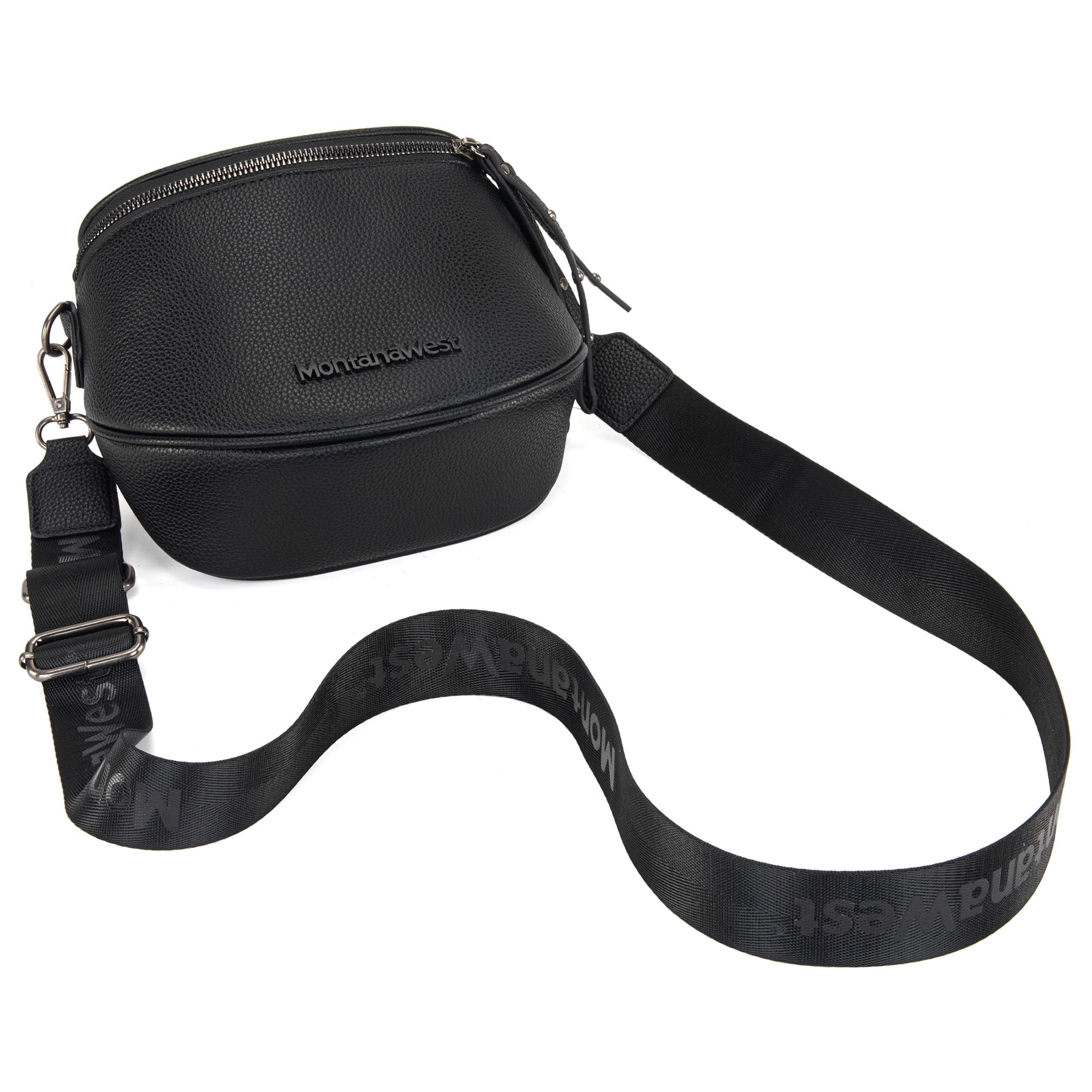 Montana West Crossbody Bags Bum Bag for Women Large Sling Bag with Adjustable Strap and Coin Purse, Black