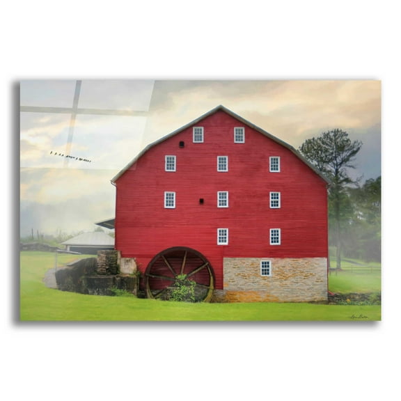 Epic Art 'Willow Grove Mill' by Lori Deiter, Acrylic Glass Wall Art, 24"x16"