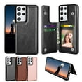 thumbnail image 1 of Galaxy S21+ Case, Samsung Galaxy S21 Plus Wallet Case, Takfox Shockproof Leather Case w/ Card Pockets 3 Cards Slots Cash ID Credit Card Flip Phone Cases Cover Kickstand Magnetic Hard Cases, Black, 1 of 7