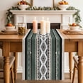thumbnail image 2 of Table Runner 72 Inches Long for Kitchen Dining, Sage Green Boho Dresser Scarf Farmhouse, Dining Table Decorations for Wedding/Parties, Vintage Ethnic Tribe Retro Abstract Art 13 x 72 In, 2 of 8