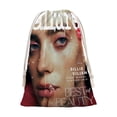 thumbnail image 1 of Billie Eilish Bolsa de regalo con cierre de cinta navideño para decoración de Navidad,39cm×30 cm., 1 of 6
