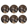 thumbnail image 2 of Disketp Cat Family Funny Coasters,6 Pcs Leather Coasters With Holder, Perfect Housewarming Hostess Gifts,Protect Furniture From Water Marks Scratch And Damage, 2 of 9