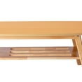 thumbnail image 5 of Bahamas 47" Natural Wood Coffee Table Mid-Century Modern Design with Storage Shelf, 5 of 6