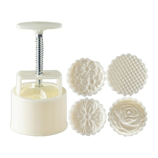 Techinal Hand-Pressure Moon Cake Mould Exquisite Blossom Mode Pattern Mid-Autumn Festival Hand-Pressure Moon Cake Mould Durable