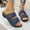 Navy, variant on Fnooota Womens Flat Sandals, Holiday Platform Open Toe Slip On Summer Shoes Sandals Navy Size 9