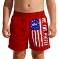 thumbnail image 2 of BOOMNY 250 Anniversary Usa Baby Boys Shorts Elastic Waist Beach Shorts for Kids Independence Day Patriotic Usa Flag Graphic Childrens Summer Dailywear, 2 of 5