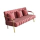 thumbnail image 3 of Sofá moderno de 3 plazas, sofá suave y profundo, sofá tapizado con patas de Metal dorado para salón, hogar, apartamento, muebles, 3 of 8