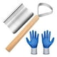 thumbnail image 4 of Cuchillo de descarnar para raspar pelo de cerdo, ergonómico, con guantes, de acero inoxidable, para carnicería de granja., 4 of 9