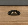 thumbnail image 5 of Kate and Laurel Table Console Chic de Style Ferme à Deux Tiroirs, Base en Bois Rustique et Dessus Gris Béton, 5 of 5