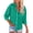 Green women 3/4 sleeve button down shirt a1, variant on Women Summer Fall 3/4 Sleeve Button Down Blouse Casual Solid Basic Loose Shirt Collared Tops Dressy Vacation Fashion Clothes, Pink S