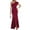 Wine, variant on Qulqfy Maxi Womens Dresses Square Neck High Waisted Wedding Guest Sleeveless One Shoulder Casual Corset Elegant Wrap Ruffle Long Dress Black