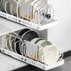 thumbnail image 2 of Organizador de Sartenes y Ollas Extraíble, Estante Ajustable para Tapas con 10 Compartimentos, Acero Carbono Antiox - Ideal para Gabinetes de Cocina, 2 of 8