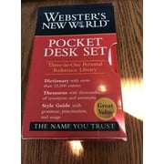 Webster's New World : Pocket Desk Set Ships N 24h