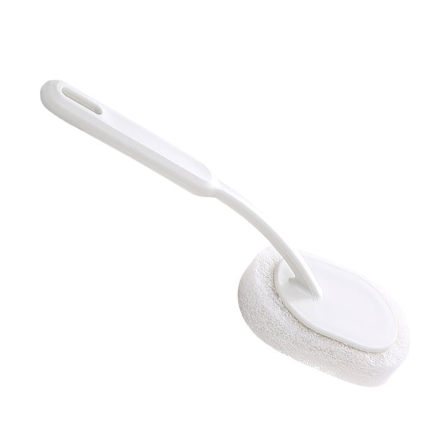 Inteprter Gran oferta, 1 pieza, cepillo de esponja, mango largo, herramienta de de baño, fregador de fregadero de cocina para olla, cacerola, Suministros de limpieza para el hogar Blanco Inteprter HA004003-01