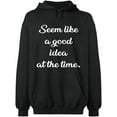 thumbnail image 2 of OXI Hoodie Sweatshirt - Seem Like a Good Idea, Basic Casual Hoodie for Men's and Women Fleece Hoodie Long Sleeve - Dark Heather Medium, 2 of 3