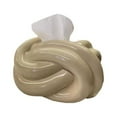 thumbnail image 5 of Ceramic Fun Knot Tissue Box Cover Modern Face Tissue Holder Napkin Cases Decor, 5 of 14