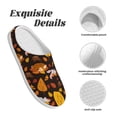 thumbnail image 5 of Kdxio Autumn Forest Small Animals Lazy Women's Men's Slippers Plush Slip-On House Slipper for Winter Indoor Soft Cushion Non-slip Fluffy Slides Slippers-8, 5 of 7