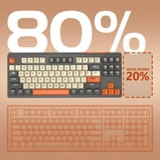 ATTACK SHARK RGB Backlit Bluetooth Gaming Keyboard, Orange & Gaming Gray