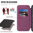 thumbnail image 6 of Allytechgroup iPhone 16 Plus Wallet Case Compatible with MagSafe, PU Leather Folio Card Holder RFID Blocking Shockproof Flip Cover Hidden Closure Phone Case for Apple iPhone 16 Plus, Purple, 6 of 8