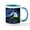 White/Blue Inside, variant on CafePress - Howling Wolf Mug - 11 oz Ceramic Mug - Novelty Coffee Tea Cup