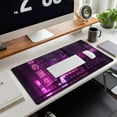 thumbnail image 4 of Purple Gaming Mousepad Japanese Desk Mat XXL Extended Anime Cool Large Mouse Pad Keyboard Mouse Mat Desk Pad for Computer Laptop Gamers 31.5''''X15.7'''' Non-Slip Rubber Base with Stitched Edges, 4 of 6