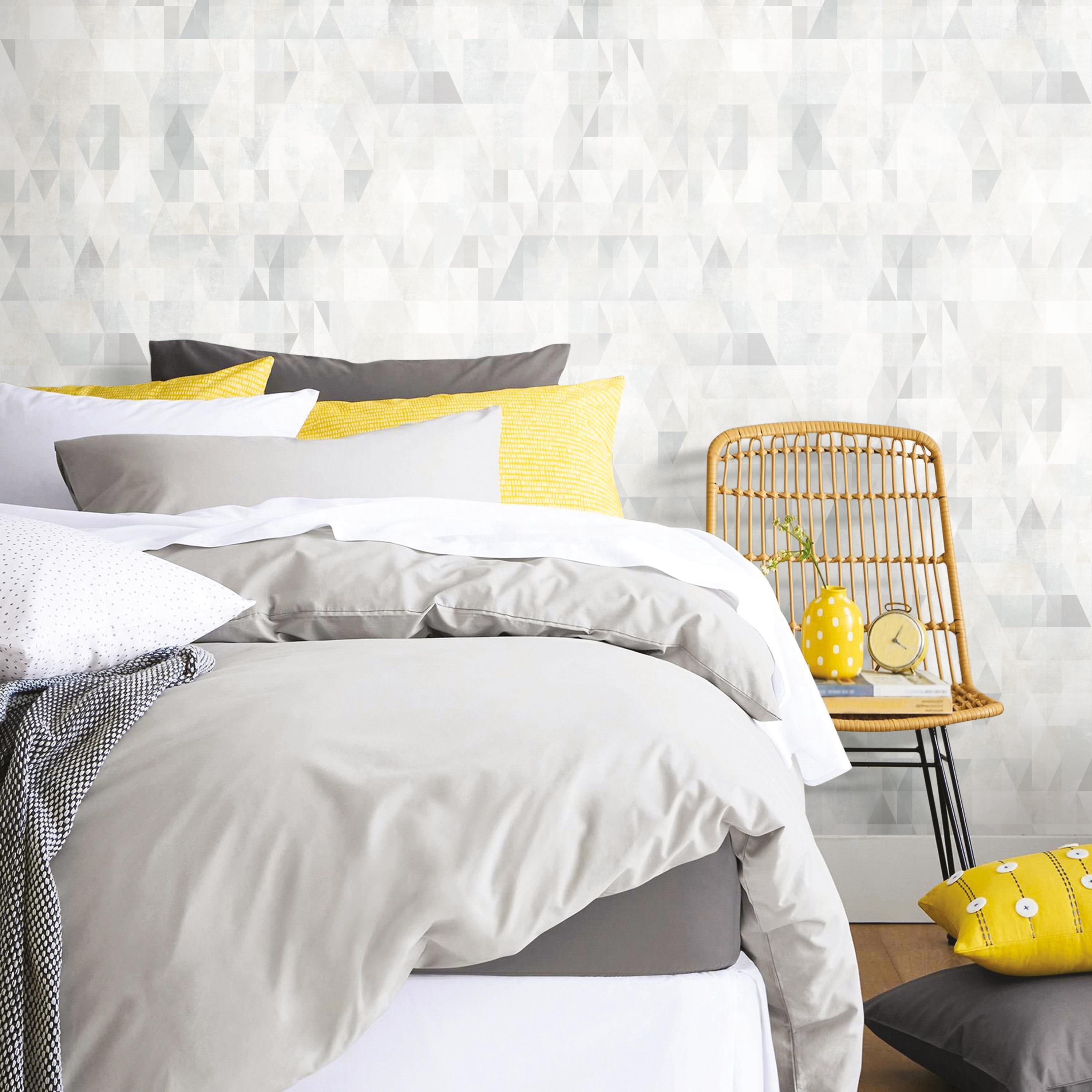RoomMates Prismatic Geo Gray Geometric Peel and Stick Wallpaper