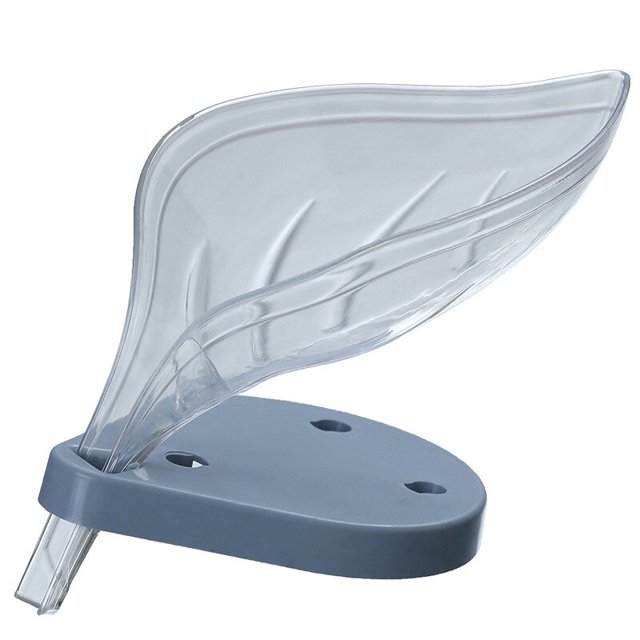 Jabonera de baño en forma de hoja, plato de jabón, esponja de cocina, caja de jabón, almacenamiento, drenaje antideslizante, caja de jabón, contenedor, accesorio de baño Tan Jianjun unisex