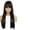 Black, variant on Orange full bangs long straight hair wig for women - Chinese brand S-2341, suitable for any face shape and skin color