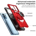 thumbnail image 3 of Robotic Series Hybrid Case with Ring Grip for Motorola Edge+ 2023 - Red, 3 of 5