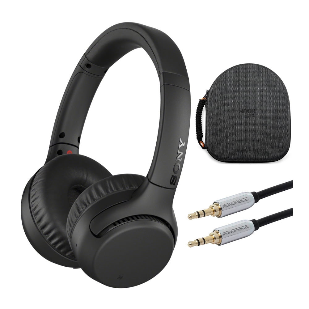 Sony WHXB700 Wireless Extra Bass Headphones (Black) with AUX Cable and