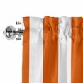 thumbnail image 2 of Valances for Windows Geometric Abstract Orange White Stripes Rod Pocket Short Curtain for Bathroom Living Room Bedroom Modern Minimalist Line 1 Panel 42x12in, 2 of 9