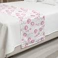 thumbnail image 2 of Floral Bed Runner, Feminine Romantic Illustration of Rose Silhouettes on a Plain Background, Decorative Accent Bedding Scarf for Hotels Homes and Guestrooms, Queen, Pale Pink White, by Ambesonne, 2 of 2