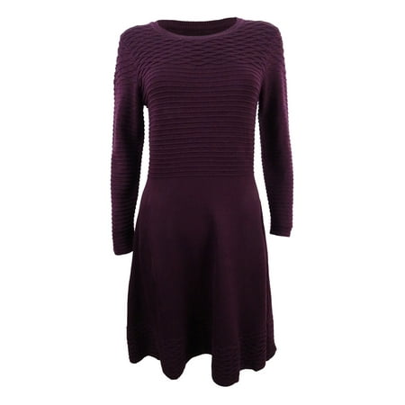 Jessica Howard Women's Petite Fit & Flare Sweater Dress (PXL,
