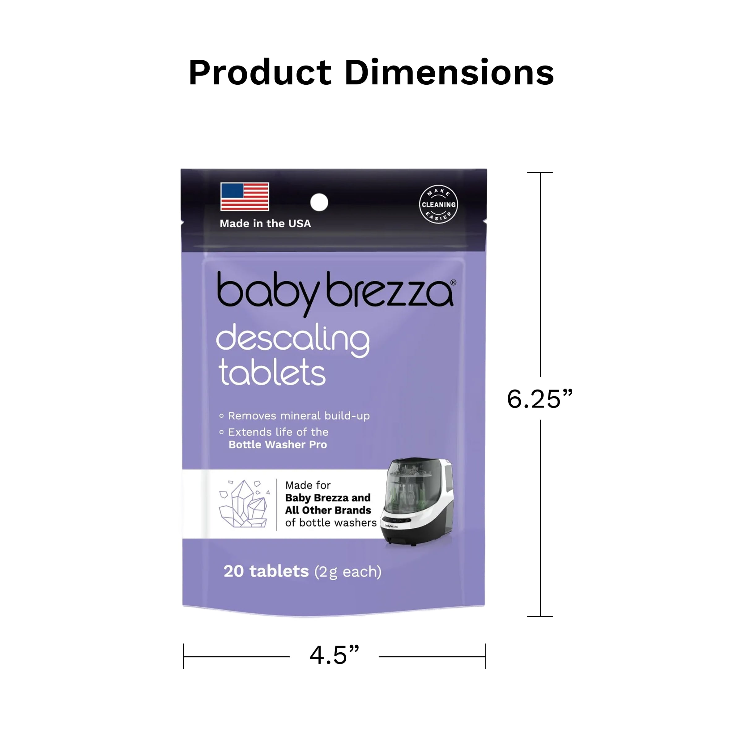 Baby Brezza Descaling Tablets - Compatible with Bottle Washer Pro