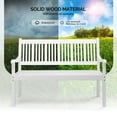 thumbnail image 5 of Ktaxon 50" Patio Outdoor Wood Bench, Garden Entryway Bench, Weather-Resistant  (White,800LBS), 5 of 10