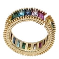 thumbnail image 1 of FRCOLOR open ring 1pc Rainbow Color Vintage Open Ring Open Toe Ring Adjustable Open Ring Delicate Hand Jewelry for Woman Girl (Colorful),0.98"X0.98"X0.31", 1 of 4