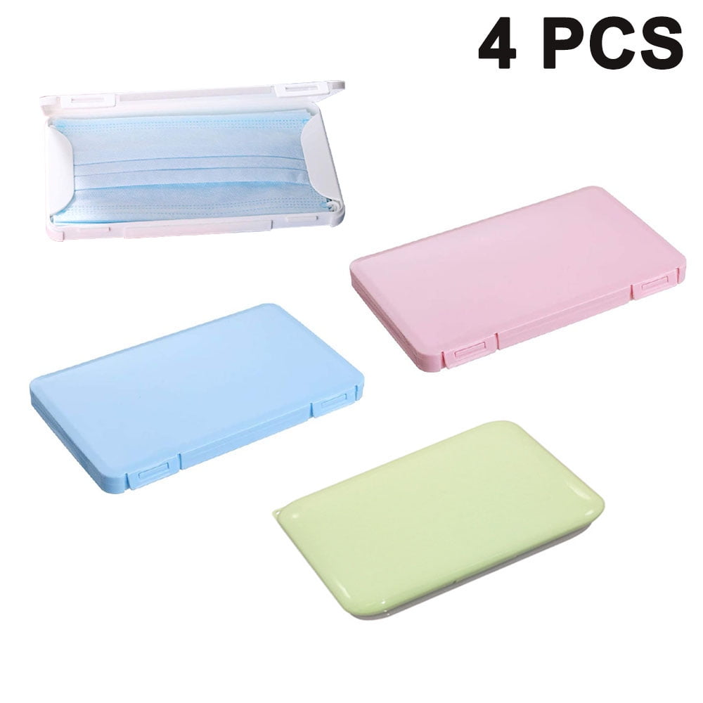4PCS Portable Mask Case, Plastic Storage Case for Mask and Face Cover ...