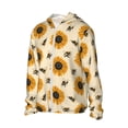 thumbnail image 2 of KLL Sunflowers And Bee Print Men's Women’s UPF 50+ Sun Protection Outdoor Hoodie Jacket Long Sleeve Fishing Hiking Performance Shirt-XX-Large, 2 of 6