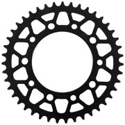 Supersprox Steel Sprocket Black 43T-RFE-1303-43-BLK Compatible With/Replacement For Honda CB500X ABS 2013-2018, CB500X 2013 -2018, CB500F ABS 2013 2014 2015 2016 2017 2018, CB600F 599 2004 2005 2006