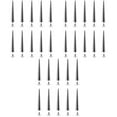 thumbnail image 1 of EASTIN 30 pcs Solid Punk Bullet Large Spikes Metal Leather Rivets DIY Silver Cone Studs, 1 of 12