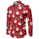 thumbnail image 2 of Camisas navideñas con estampado 3D de tema de Año Nuevo shaom blusas de manga larga para hombre, 2 of 5