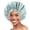 Blue Flora, variant on Double Layer Reversible Elastic Silky Satin Bonnet with 2 Scrunchies & 1 Satin Bag Black Silver Grey