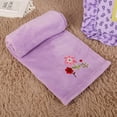 thumbnail image 5 of Sweet Baba Ensemble de Literie de Luxe 4 Pcs pour Bassinette Butterfly, Ensemble de Bassinette Violet pour Bébés Filles, Ensemble de Literie pour Chambre de Bébé en Microfibre Imprimée avec Couette/jupe/drap-Housse/couverture, Ensemble de Bassinette en Coton, 5 of 5