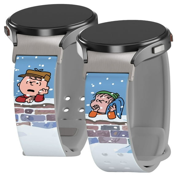 Peanuts Charlie Brown Christmas HD Unisex Watch Band for Samsung Galaxy Watch 4 - 7 (Long Snowy Thoughts) by Affinity Bands